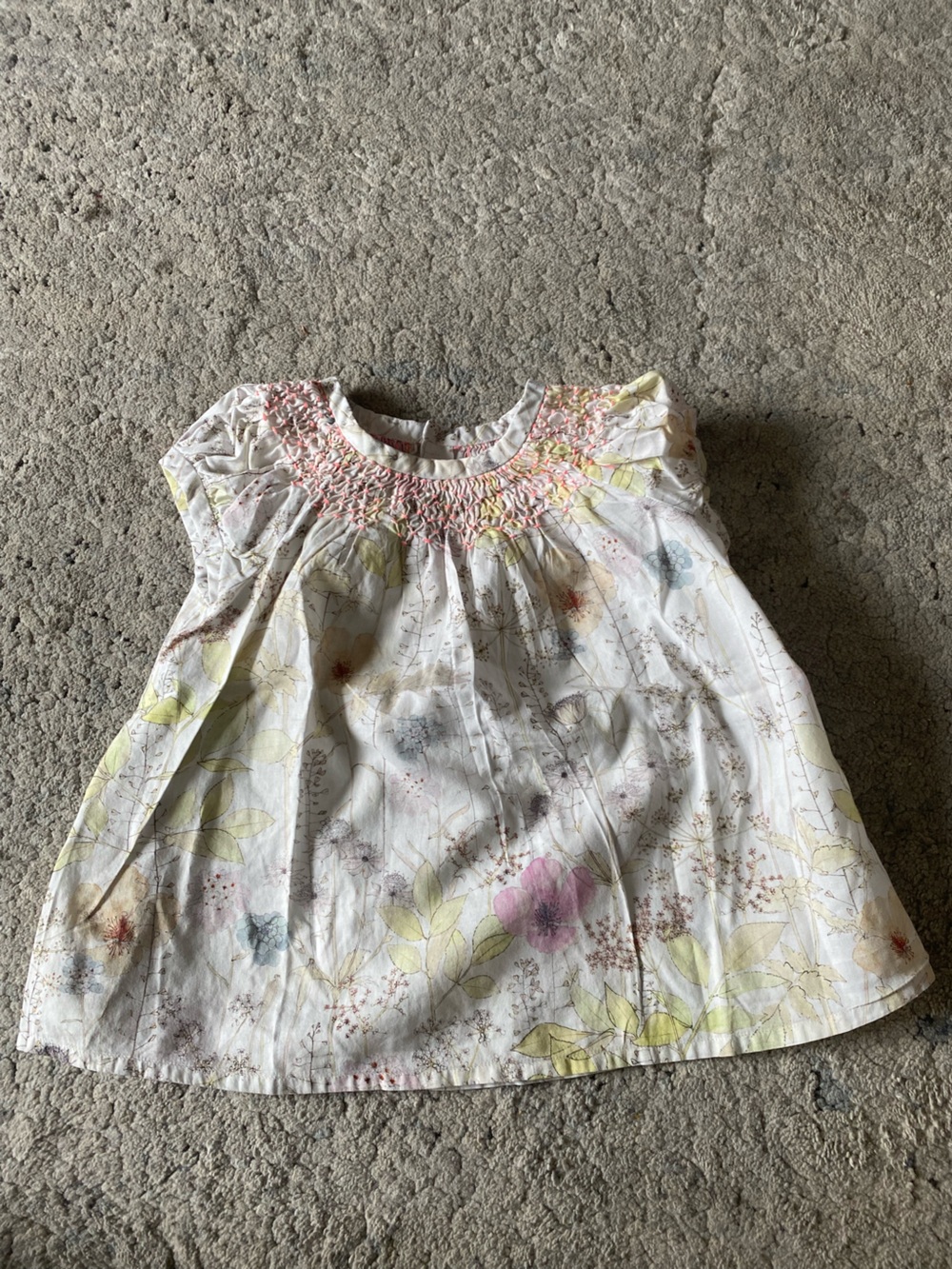 Bonpoint White Floral Dress Sz 2